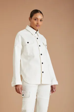 AF Denim Longsleeve Shirt (White)