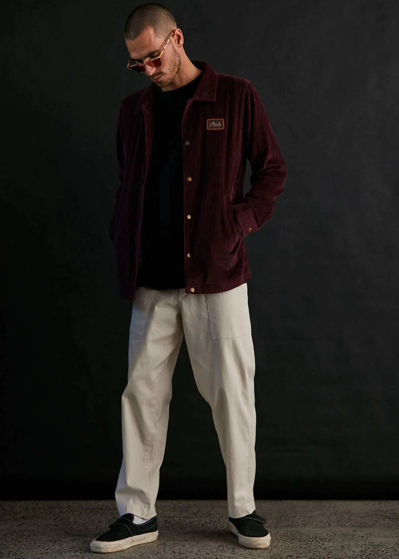 Afends Mens Enjoy - Corduroy Coach Jacket