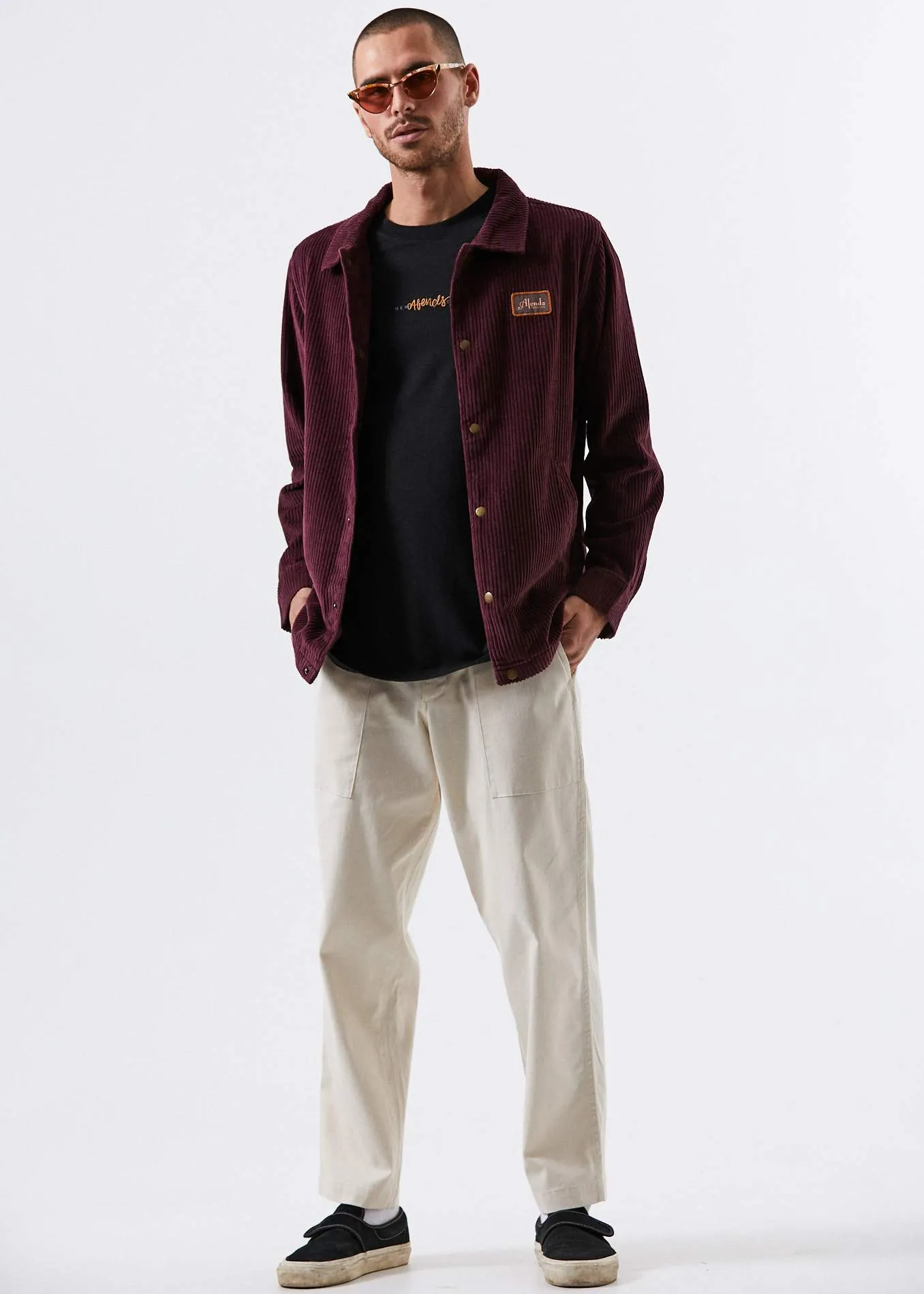 Afends Mens Enjoy - Corduroy Coach Jacket