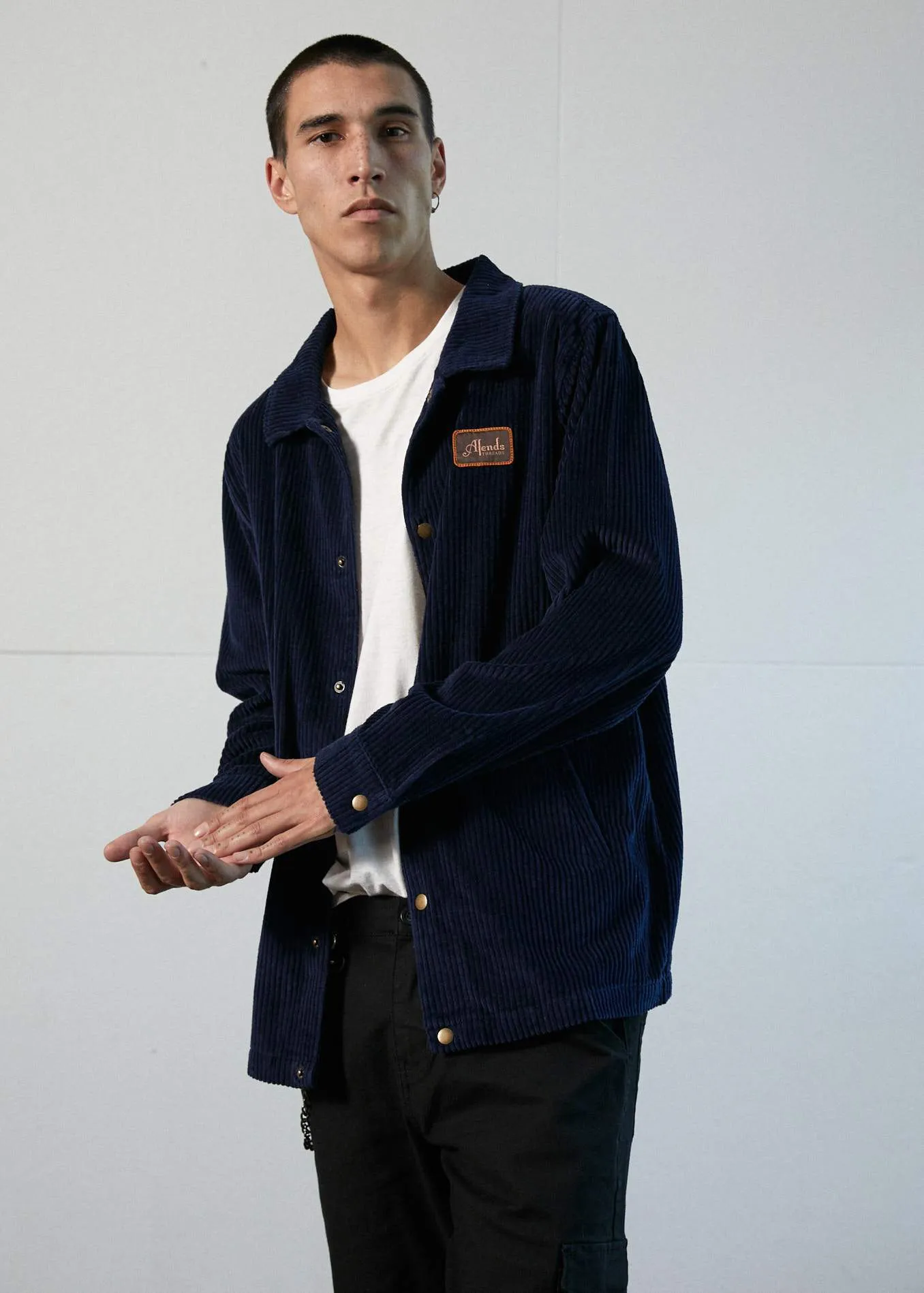 Afends Mens Enjoy - Corduroy Coach Jacket