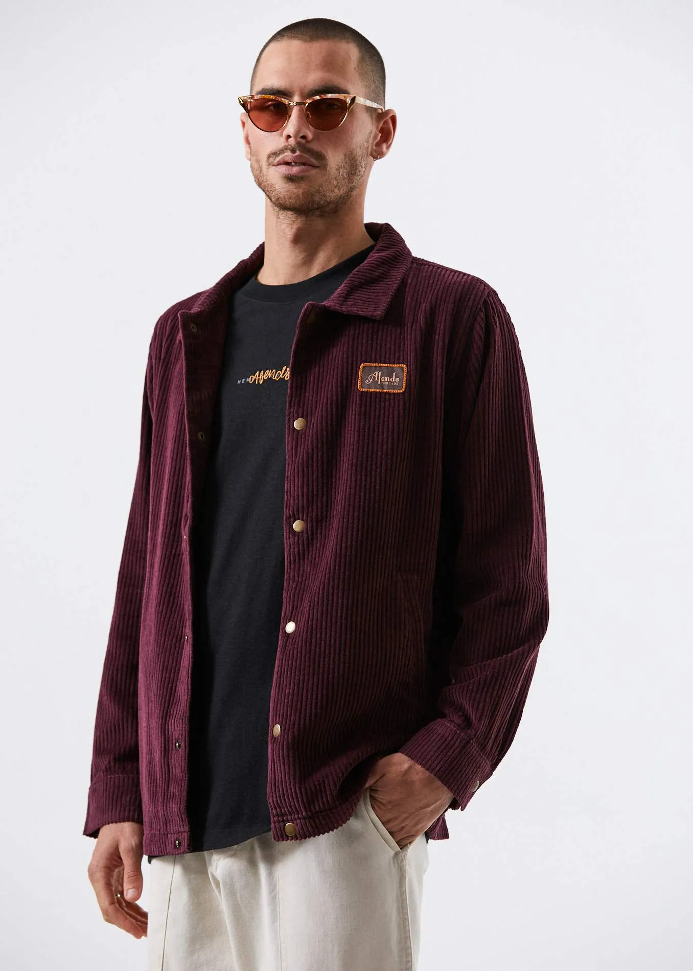 Afends Mens Enjoy - Corduroy Coach Jacket