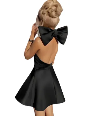 Big Bow Backless Sleeveless Dress For Women