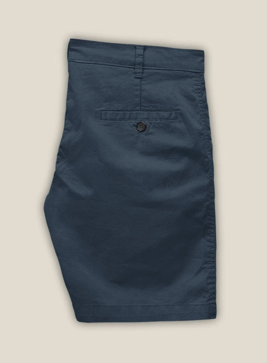 Blue Stretch Chino Shorts