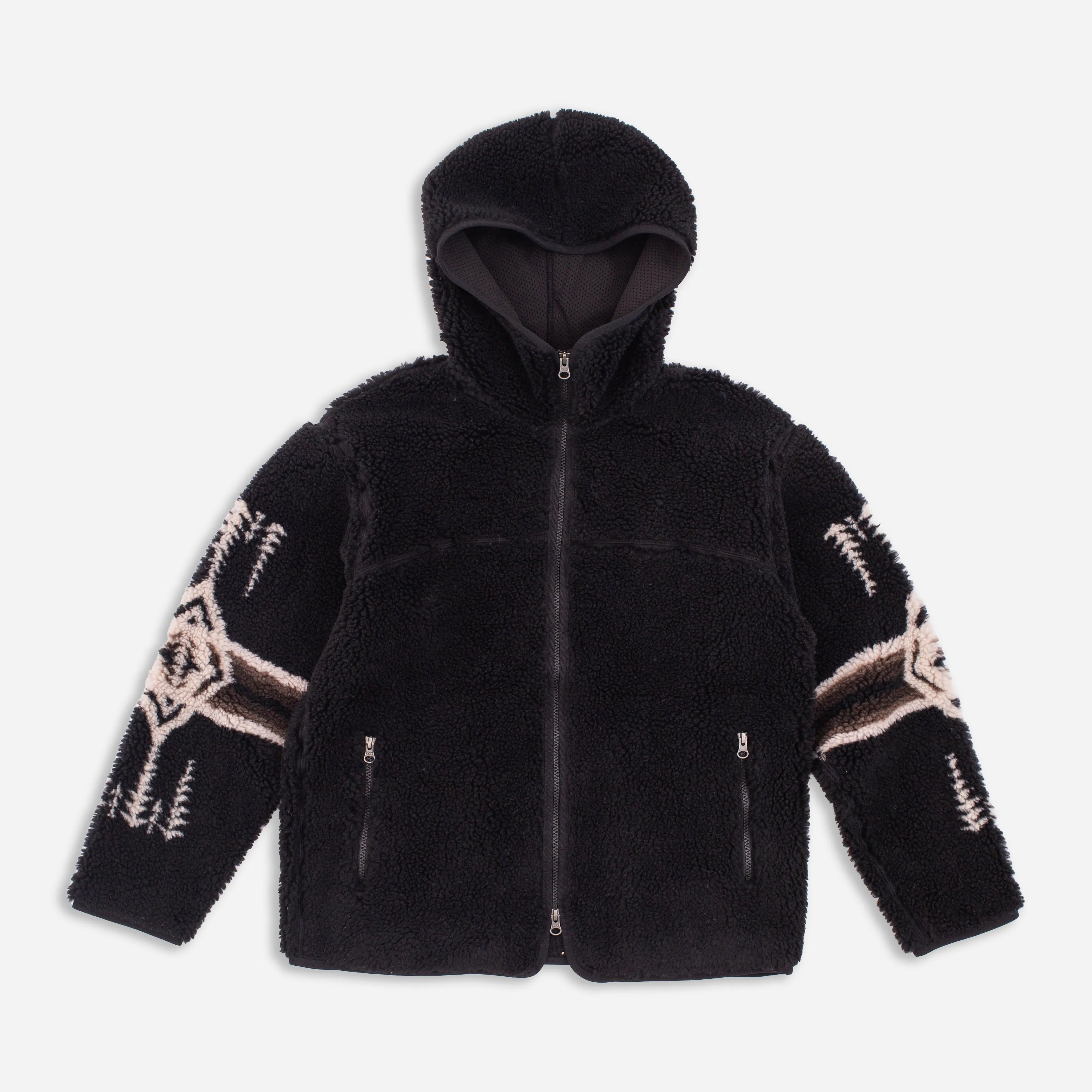 BOA SHERPA FLEECE HOODIE - BLACK HARDING