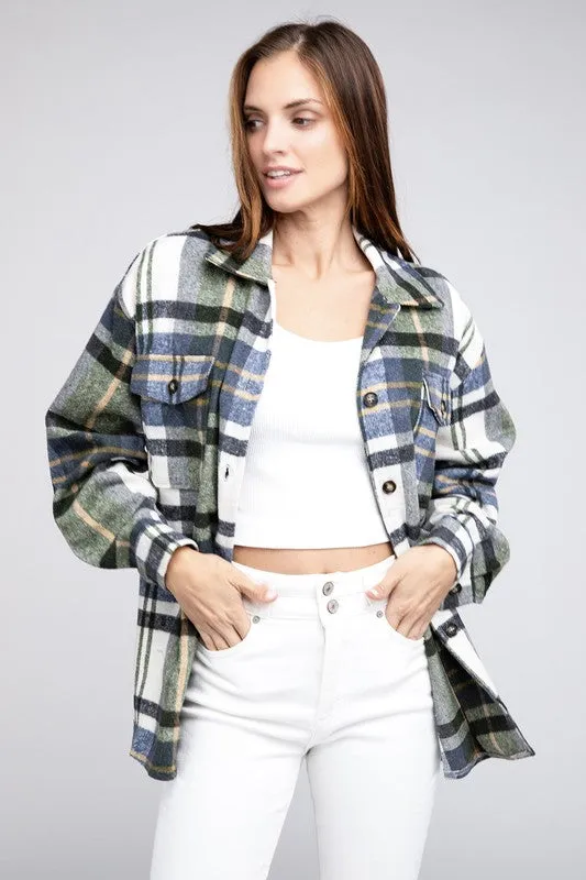 Brandy Plaid Textured Shirt