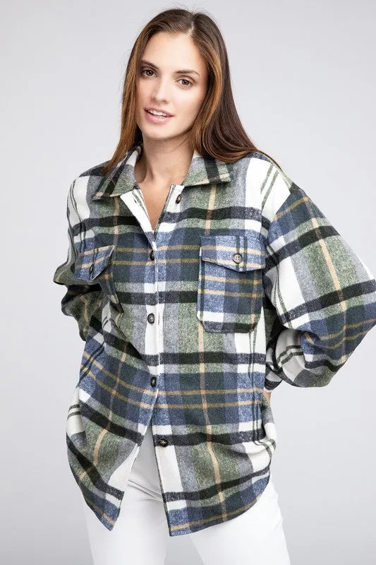 Brandy Plaid Textured Shirt