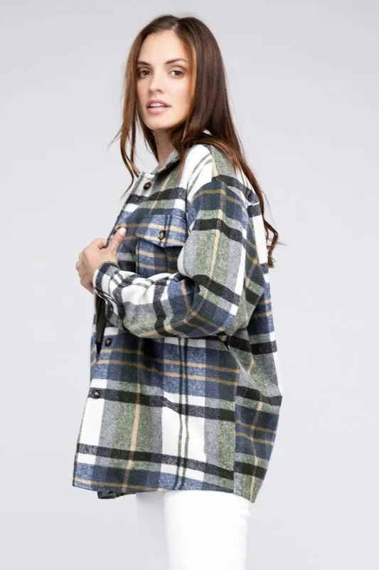 Brandy Plaid Textured Shirt