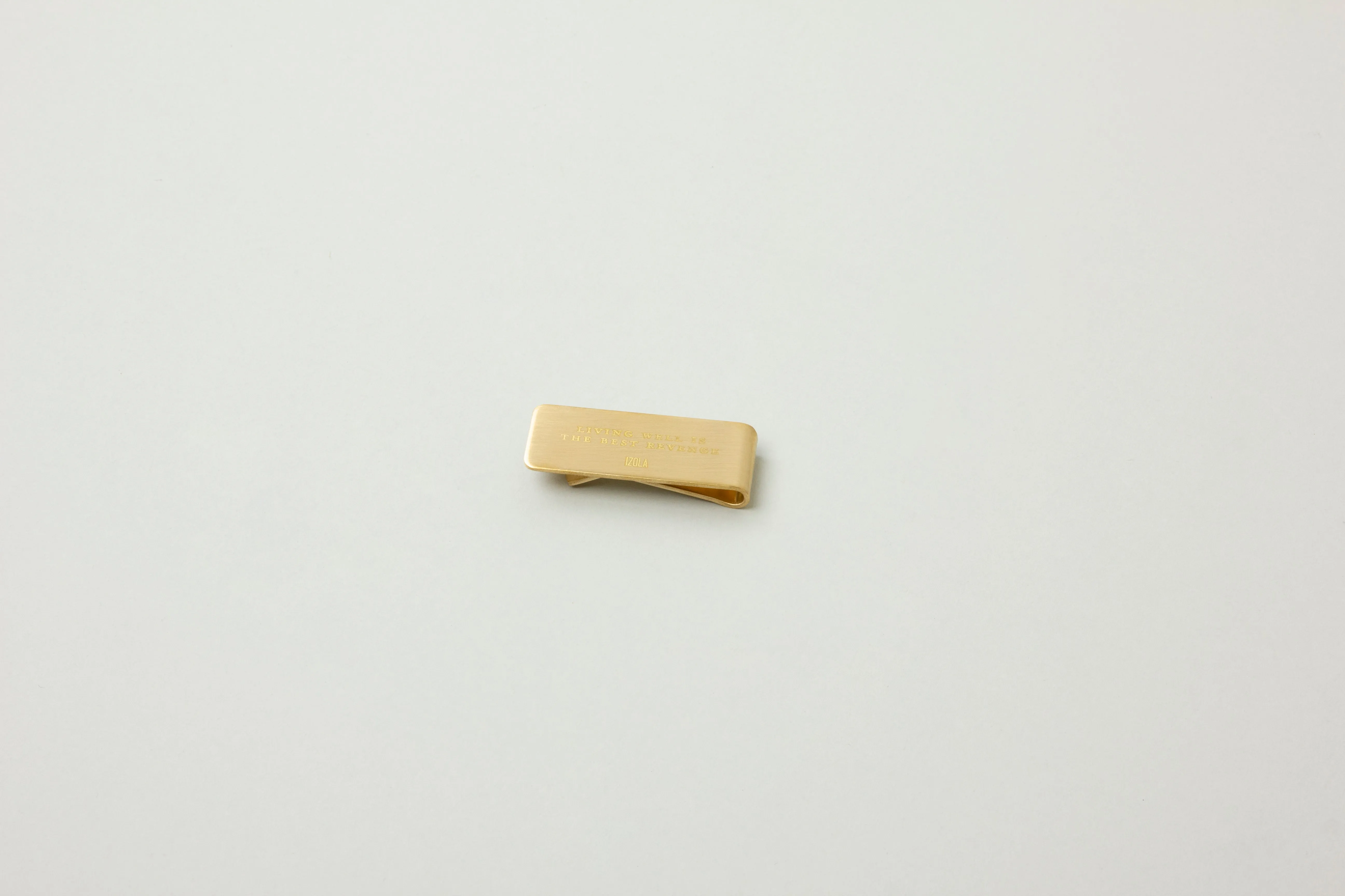 Brass Money Clip - Living Well