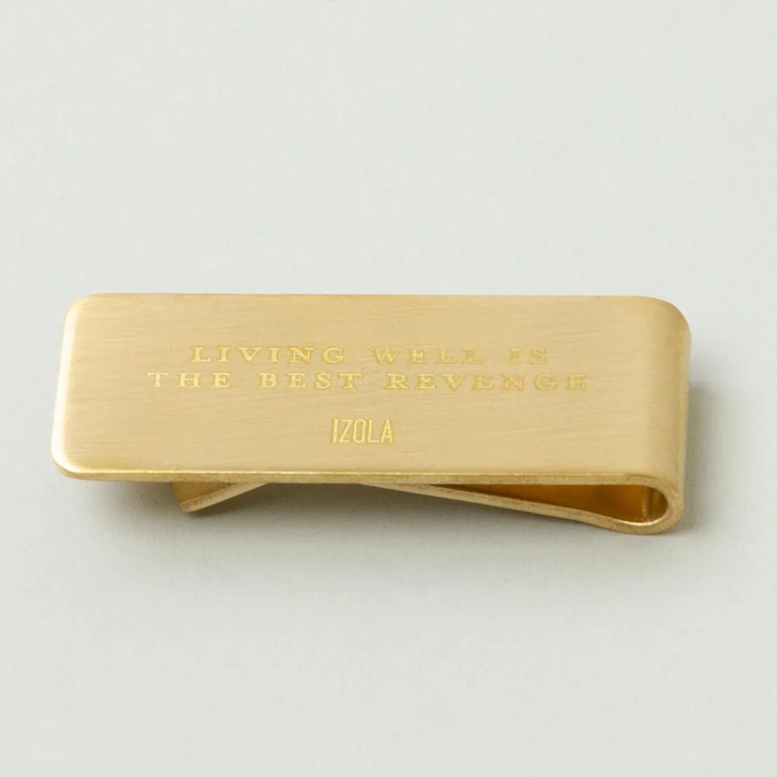 Brass Money Clip - Living Well