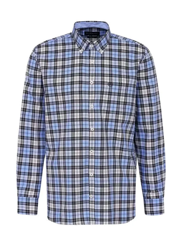 Bugatti - Botton Down Shirt, Check Navy