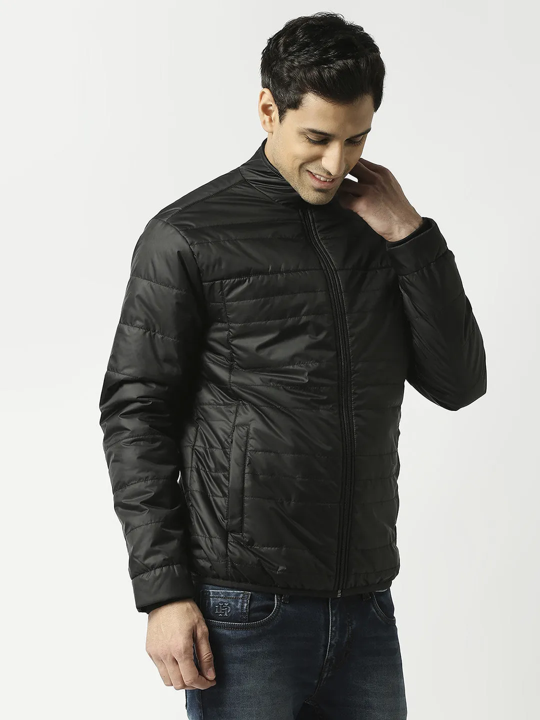 Charcoal Black Puffer Jacket