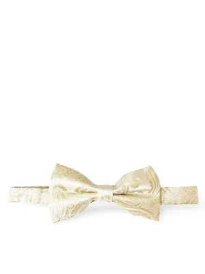 Classic Champagne Paisley Bow Tie