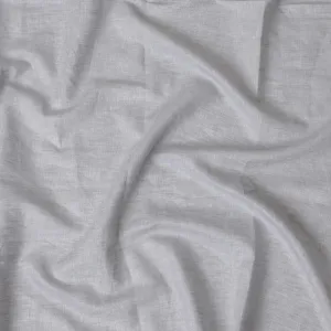 Elegant Light Gray Pure Linen Fabric - 60 Lea, 140 cm Wide-D19395