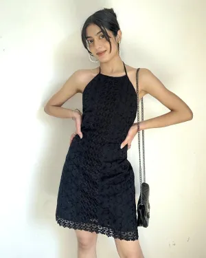 EMBROIDERED A-LINE DRESS