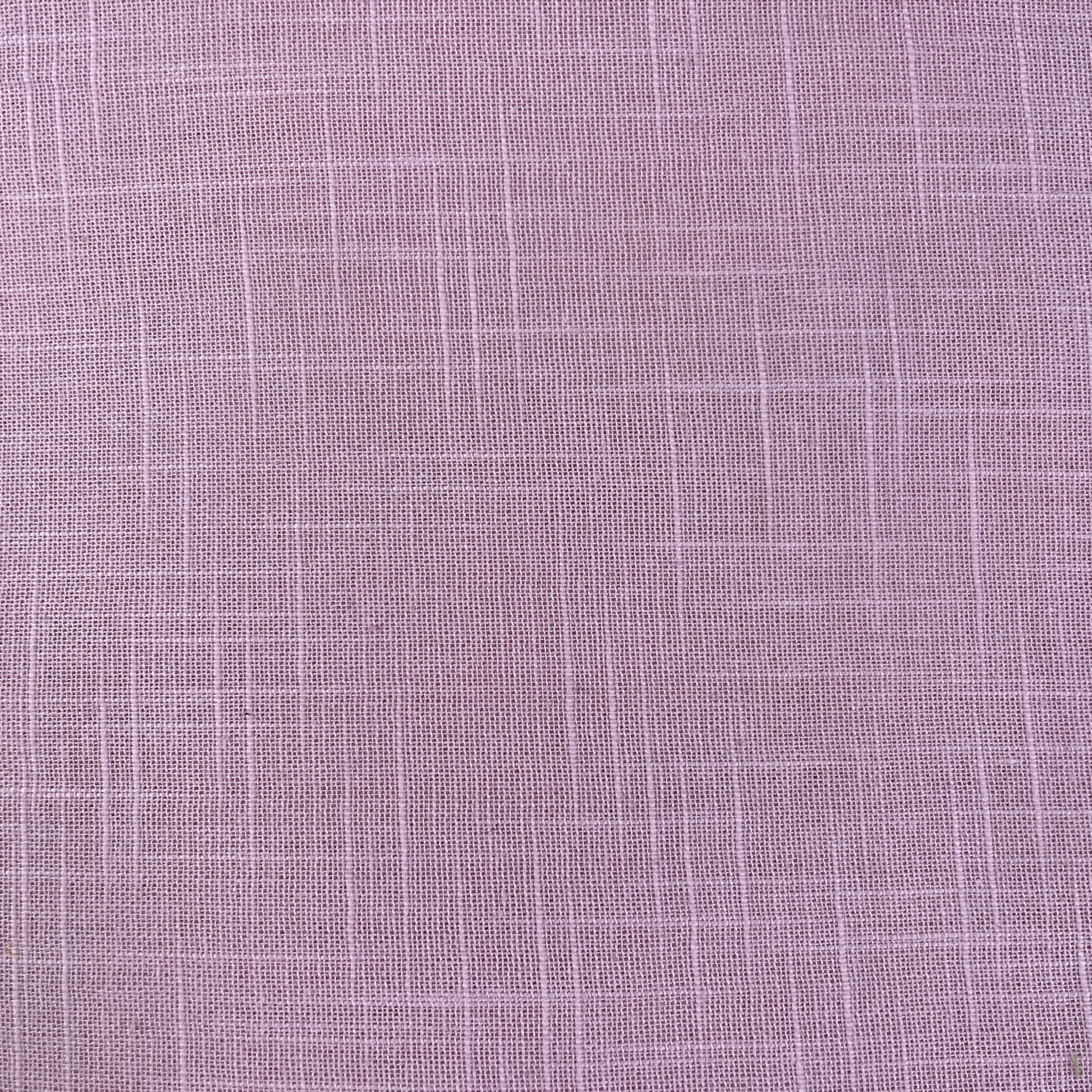 Exclusive Cotton Linen Slub Baby Pink Solid Fabric Fabric