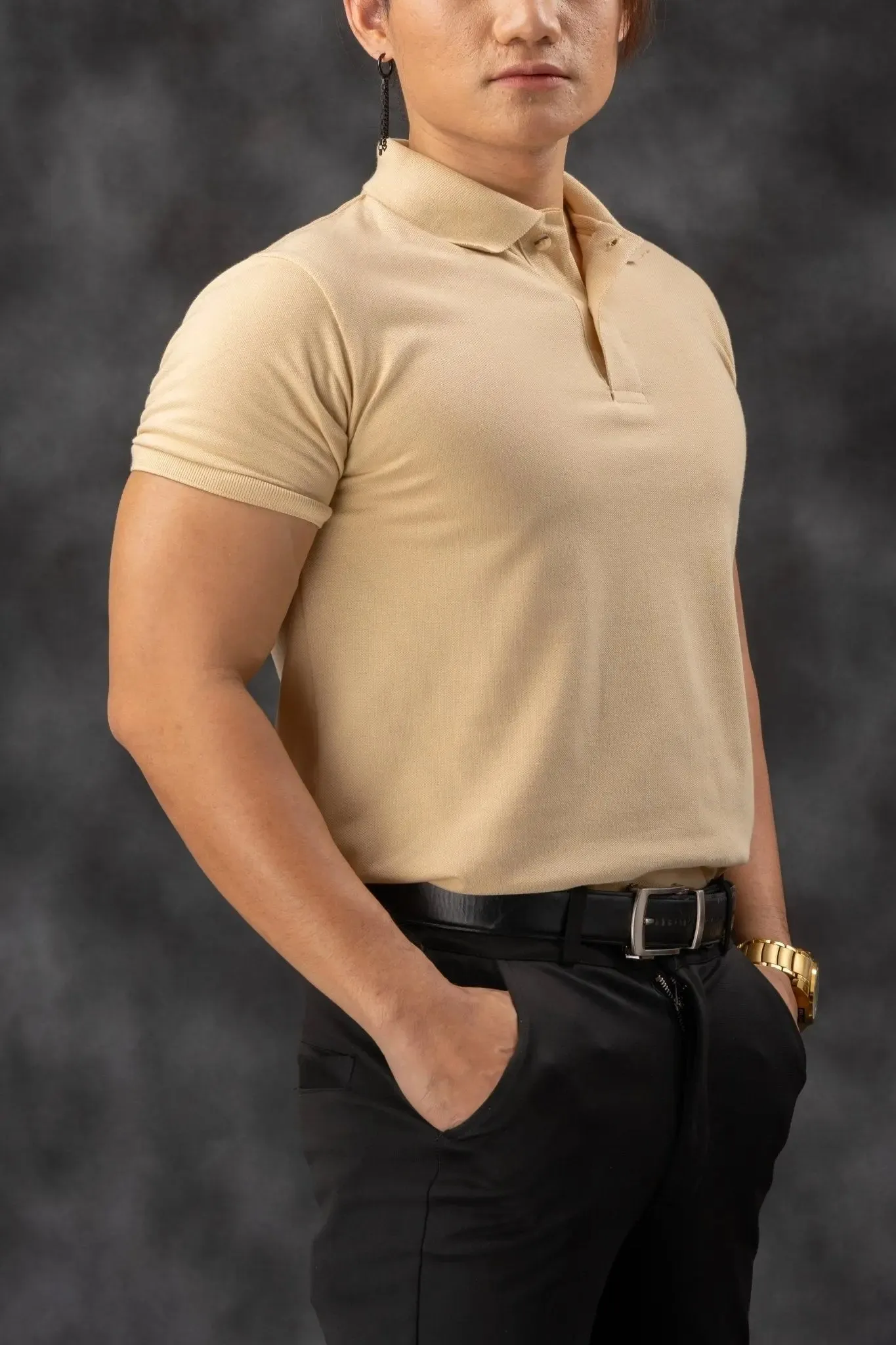 FLEXFIT Series Men's Polo - Cream