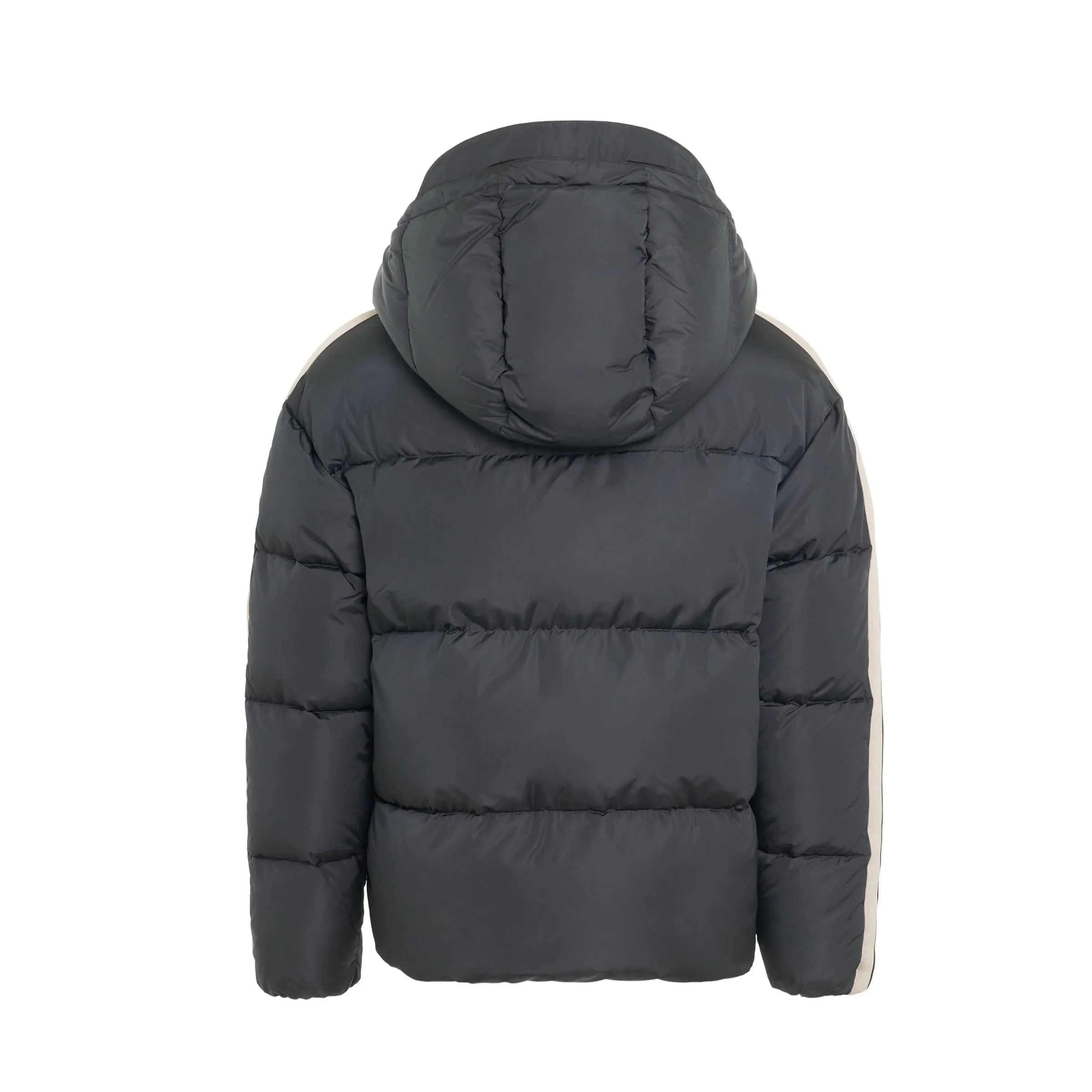 Hooded Track Down Jacket in Dark Grey