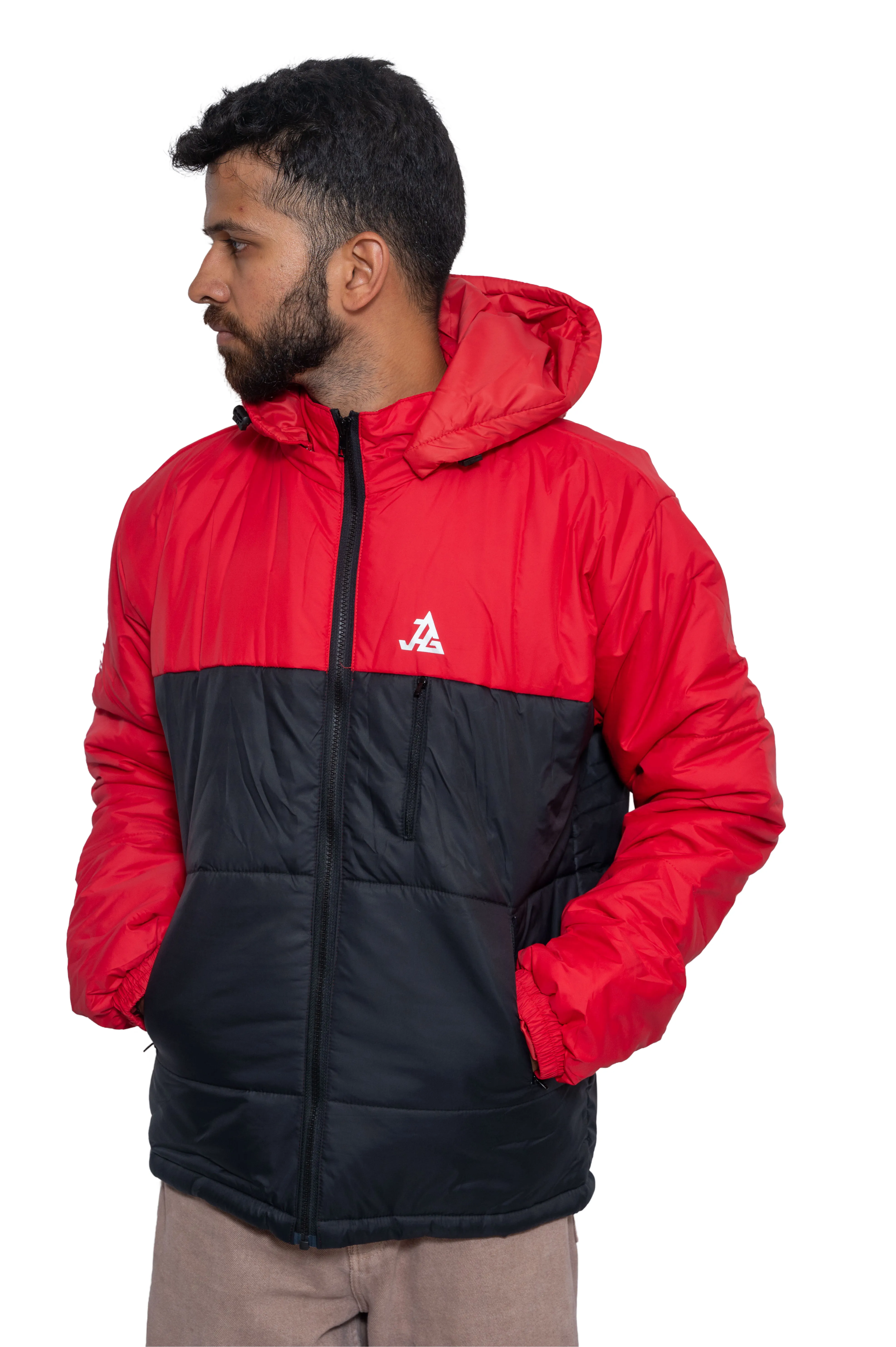 JAG Zanskar Series Ultra Light Minus 5 Quilted Jacket | Polyfill Jacket | Puffer Jacket | Black - Red