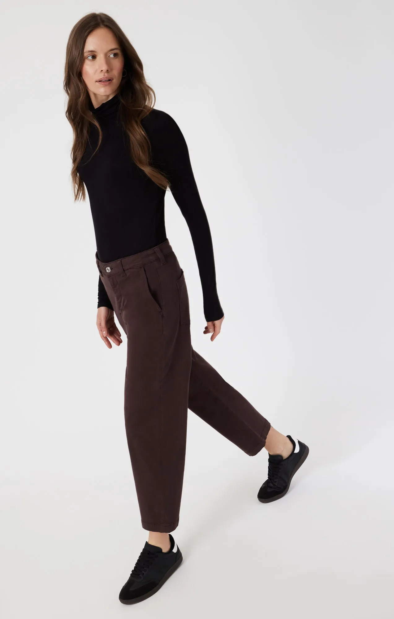 LAUREN STRAIGHT CHINO IN CURRANT CASUAL TWILL