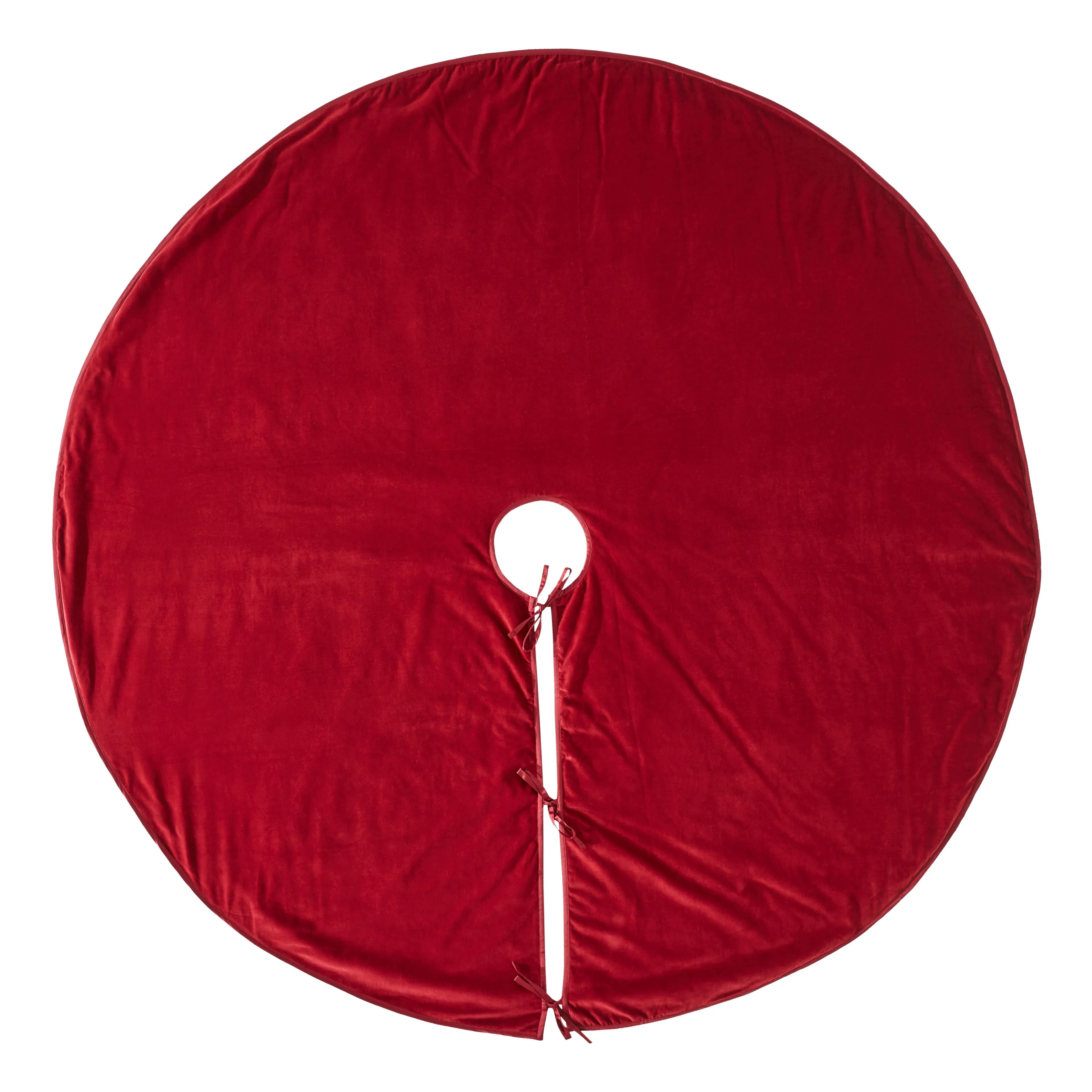 Luxurious Classic Velvet Tree Skirt-garnet Red