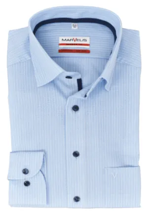 MarVelis - Light Check Blue Shirt