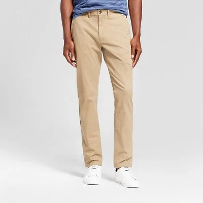 New - Men's Every Wear Slim Fit Chino Pants - Goodfellow & Co Sculptural Tan 32X34