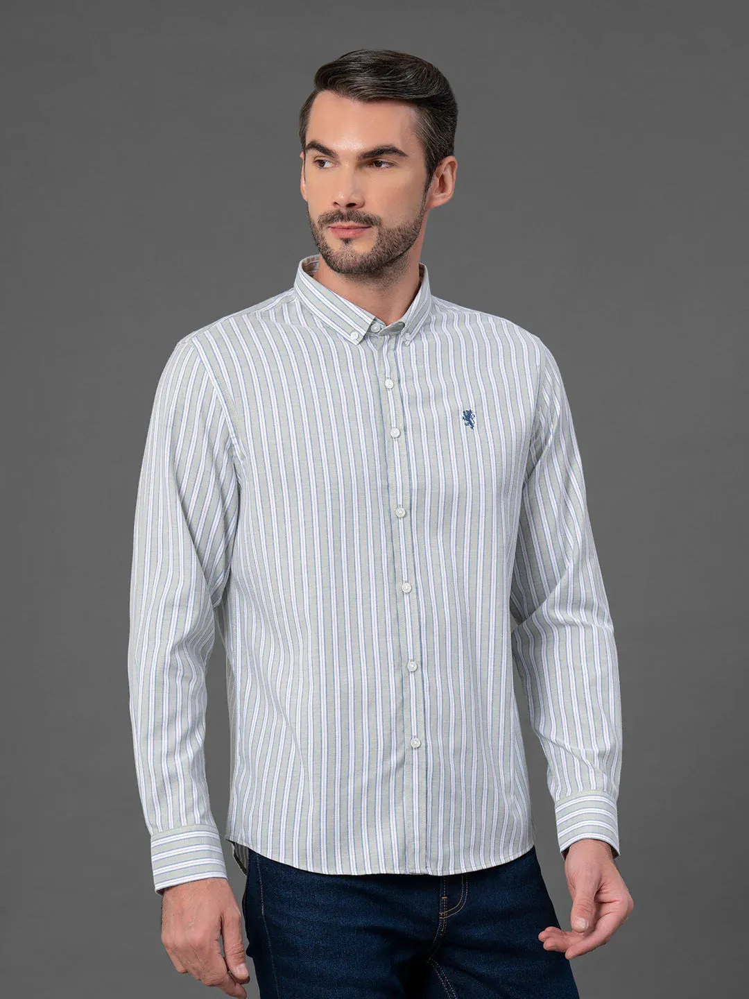 RedTape Light Aqua Checked Shirt for Men | Classic & Versatile