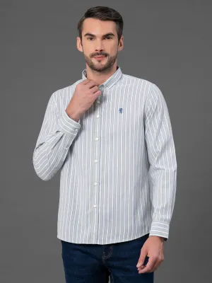 RedTape Light Aqua Checked Shirt for Men | Classic & Versatile