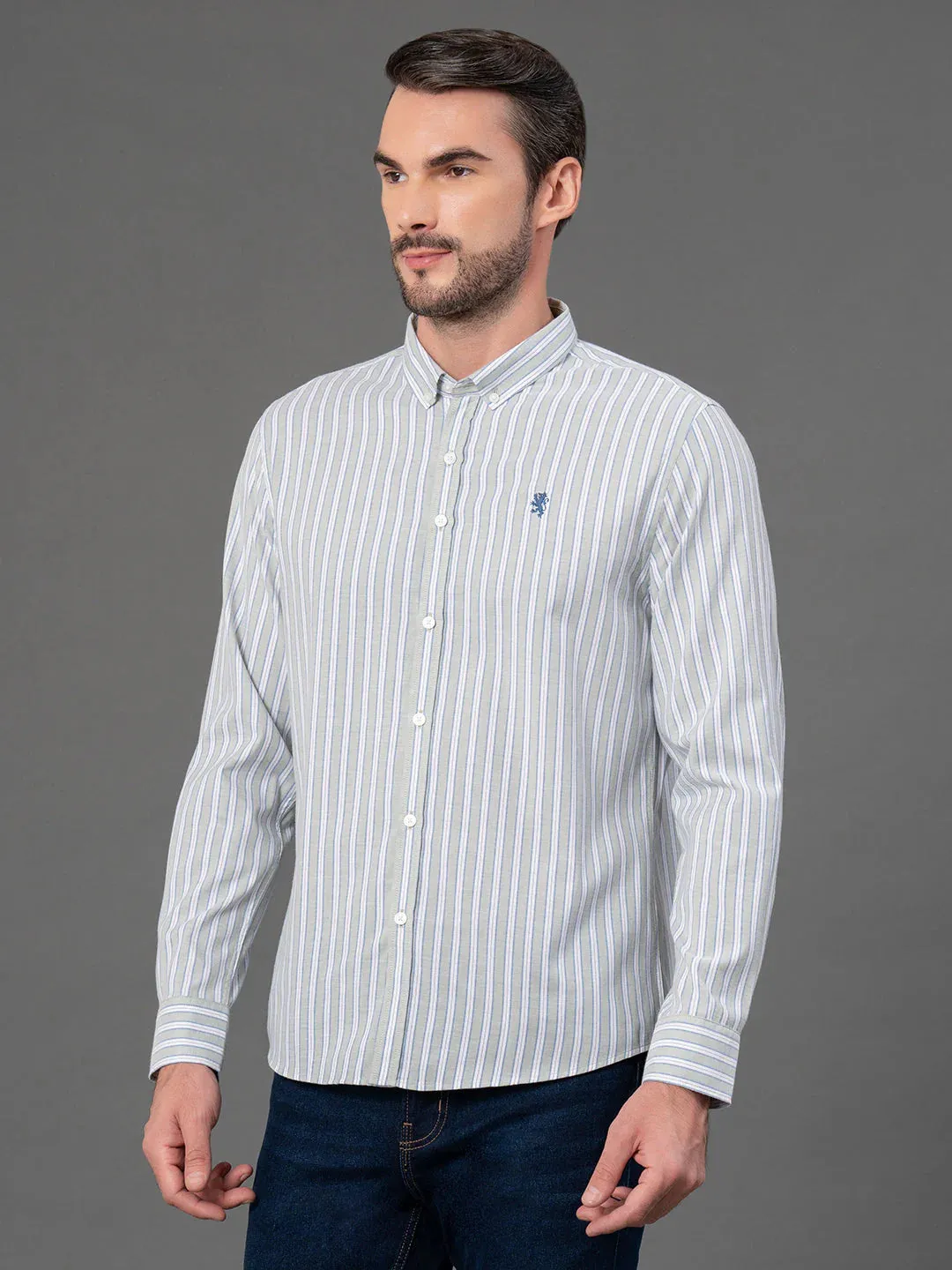 RedTape Light Aqua Checked Shirt for Men | Classic & Versatile