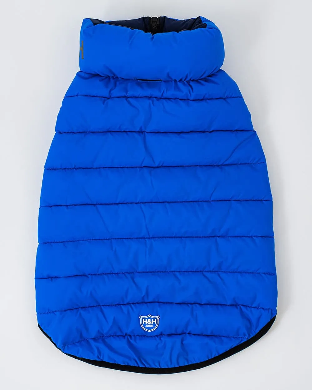 Reversible Dog Puffer Jacket - Blue and Navy