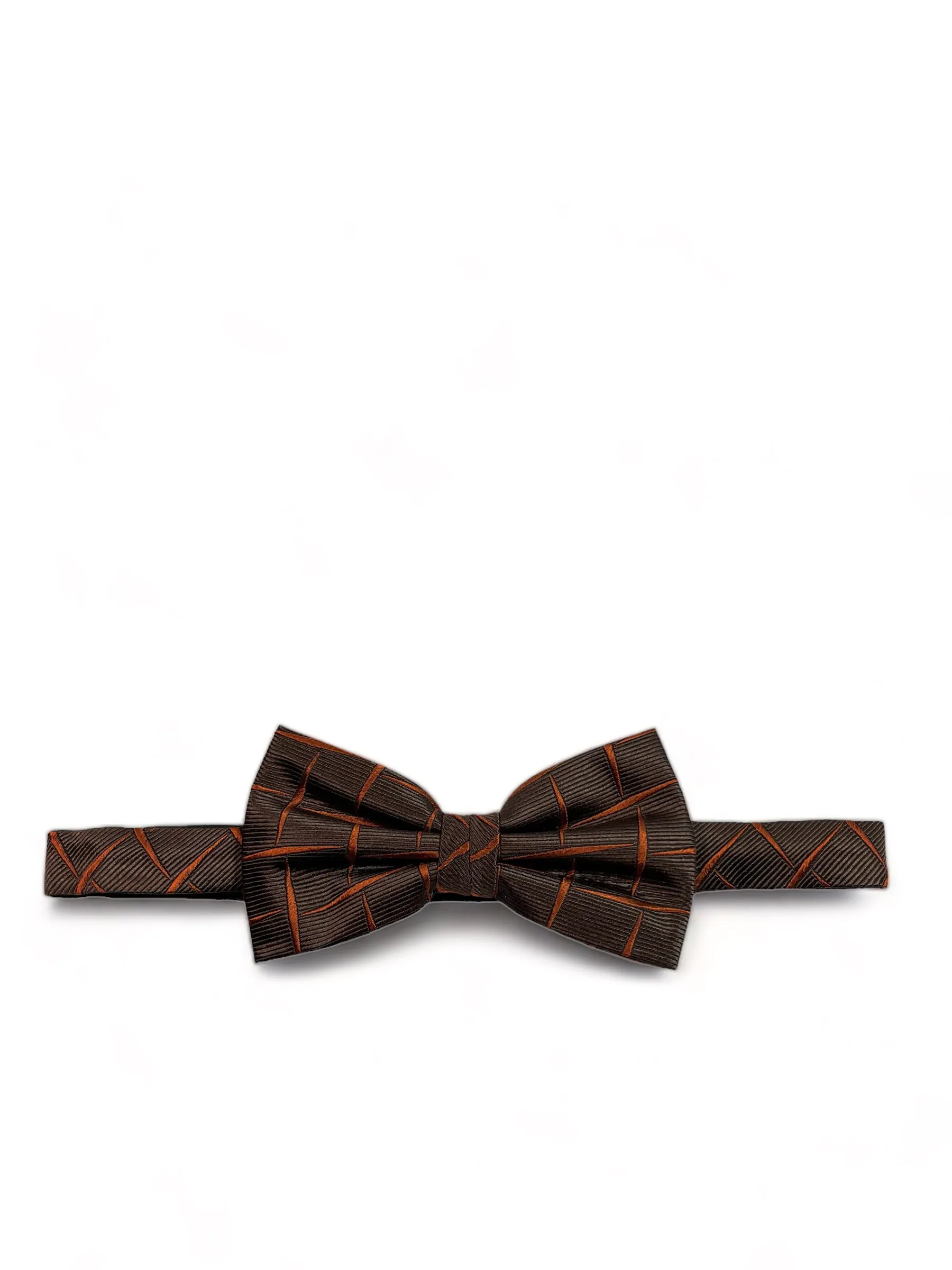 Rust Brown Silk Bow Tie and Pocket Square Set