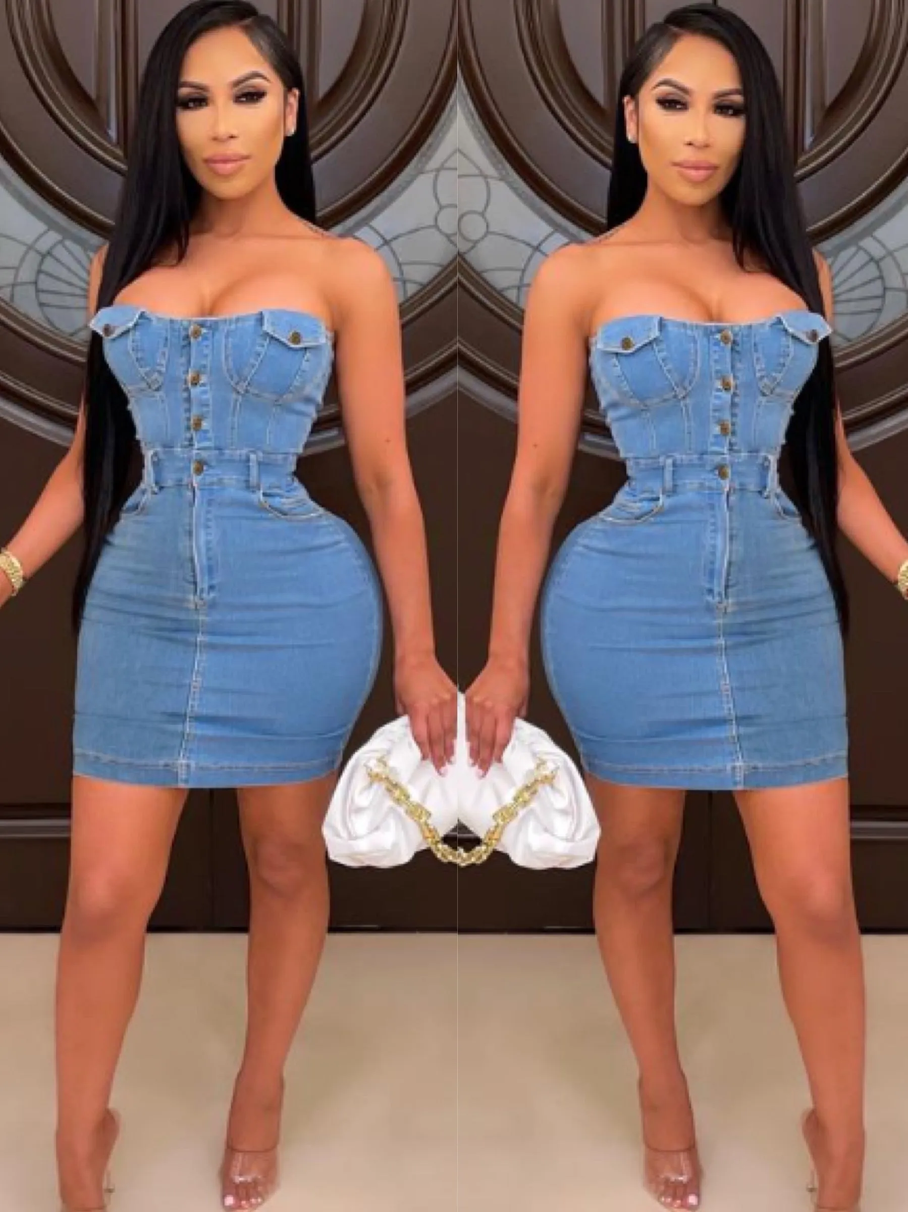 Sleek Denim Dress