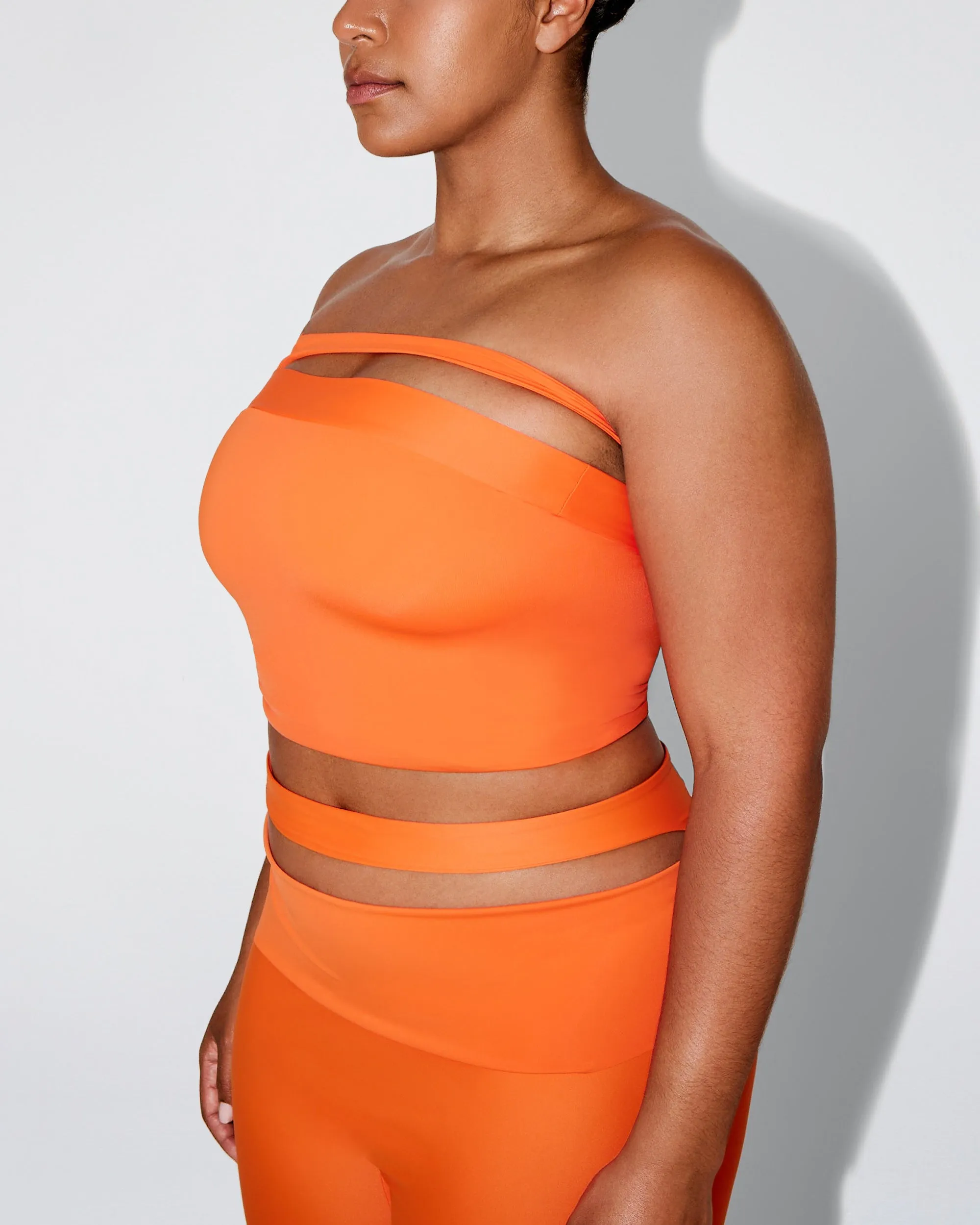 Sleek Stretch Tube Top | Papaya