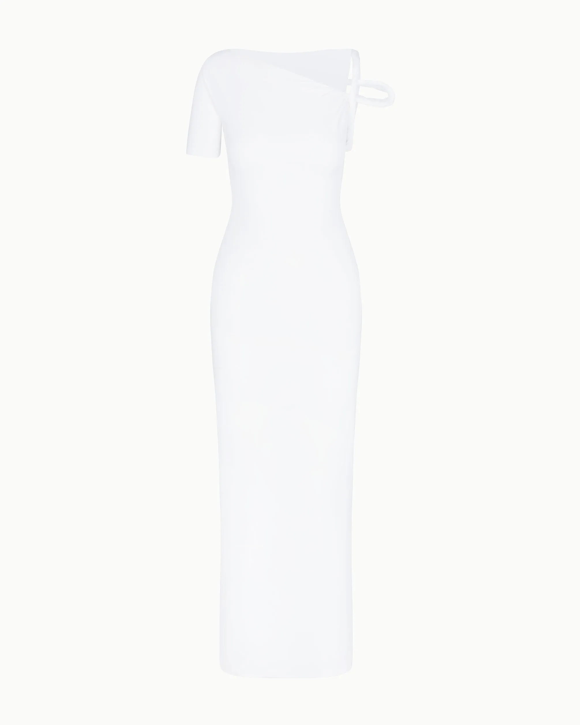 Sleek Stretch Twist Maxi Dress | Bright White