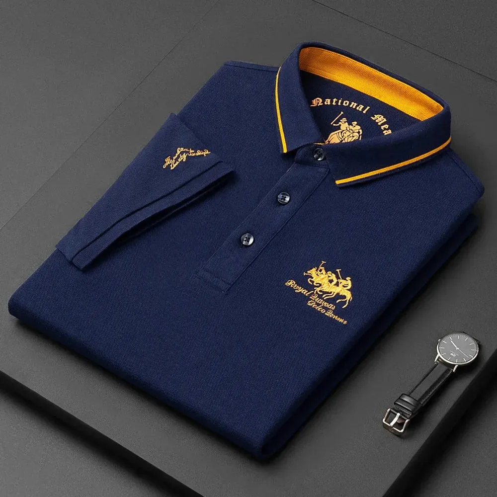 Summer Mens Embroidered Polo Shirts Short Sleeve Shirt Luxury ™