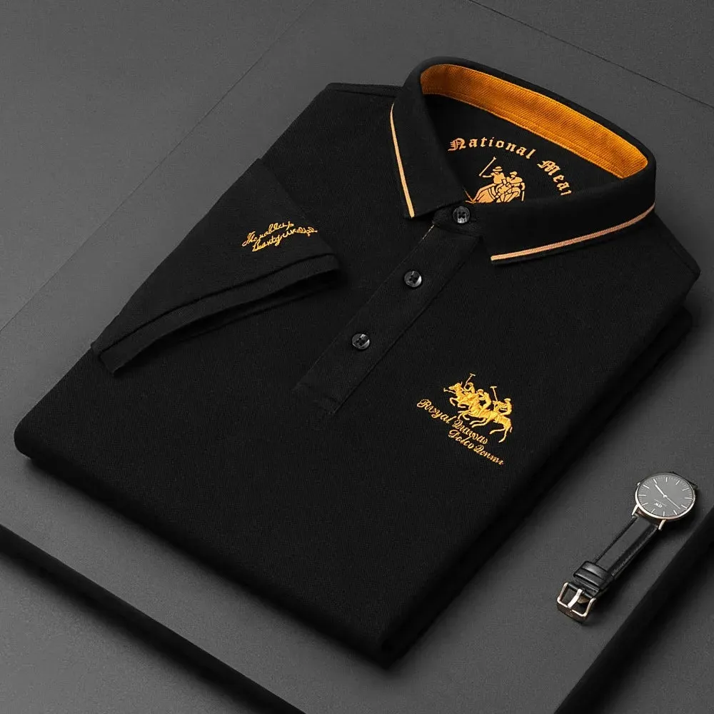 Summer Mens Embroidered Polo Shirts Short Sleeve Shirt Luxury ™