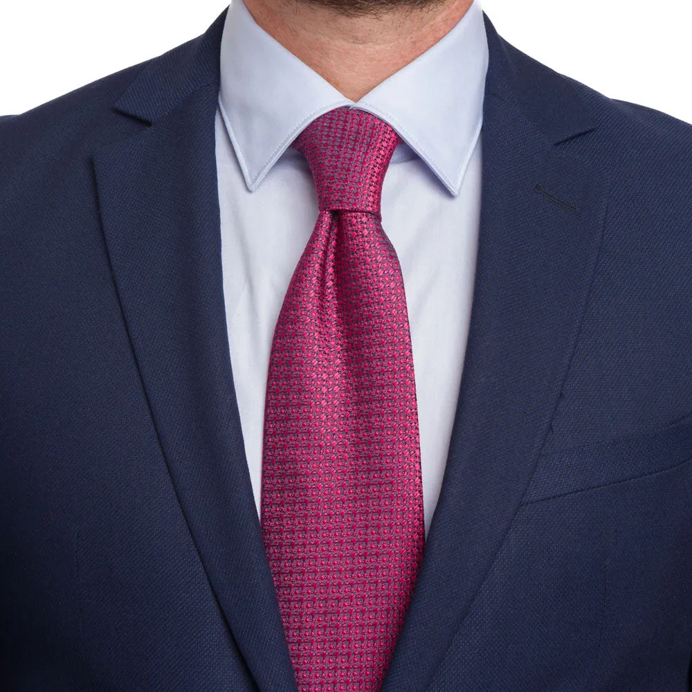 The Classic Elegance Fuchsia Jacquard Silk Tie