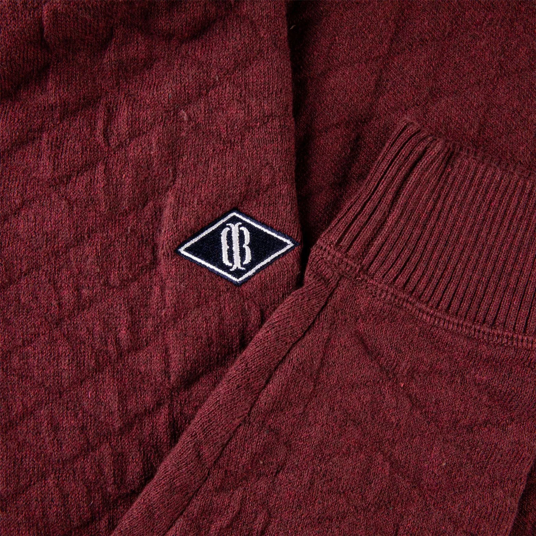 The Ward Crewneck Sweater Heathered Port - AW23