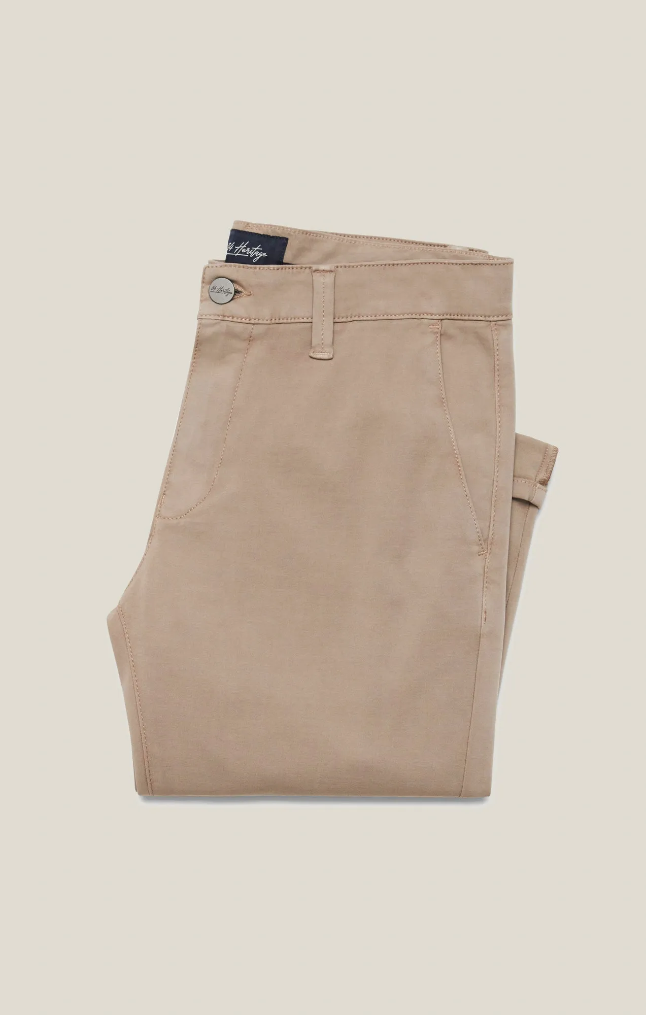 Verona Slim Leg Chino Pants in Vintage Khaki High Flyer