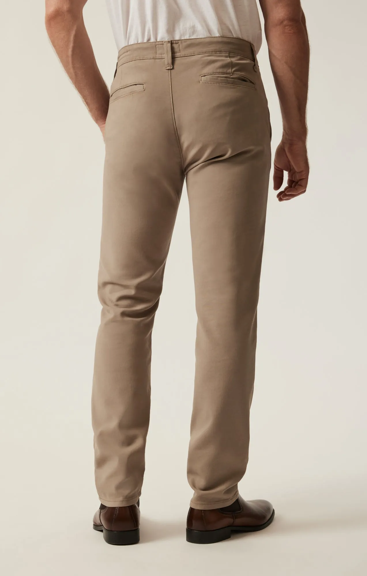 Verona Slim Leg Chino Pants in Vintage Khaki High Flyer