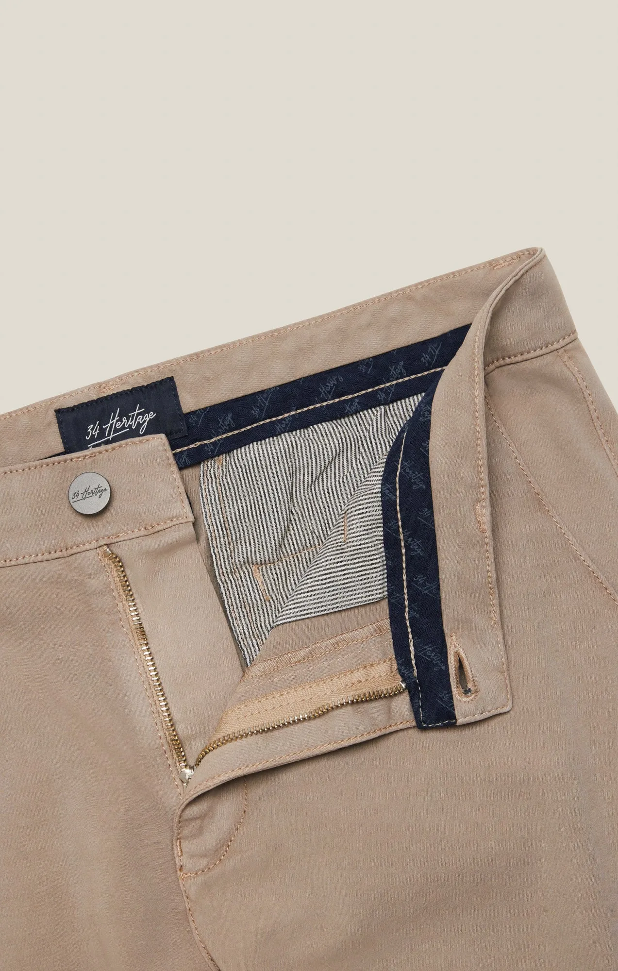 Verona Slim Leg Chino Pants in Vintage Khaki High Flyer