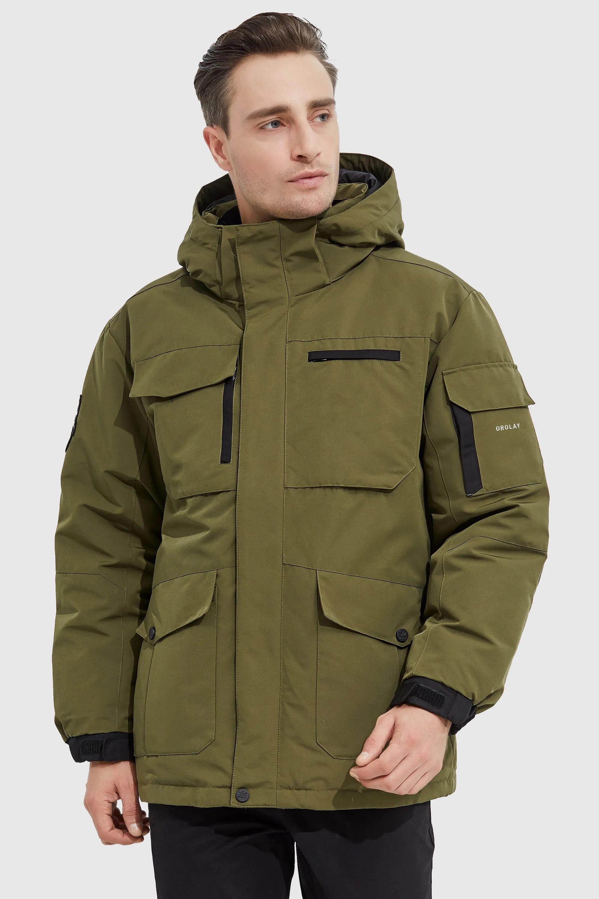 Warm Anorak  Detachable Hood Down Parka