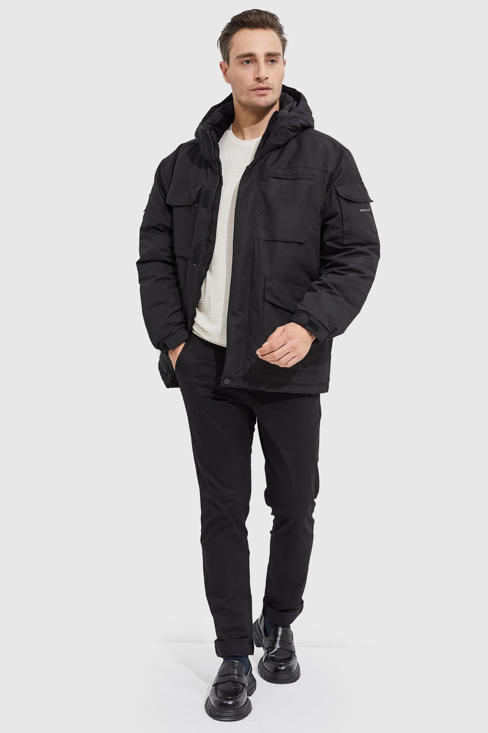 Warm Anorak  Detachable Hood Down Parka