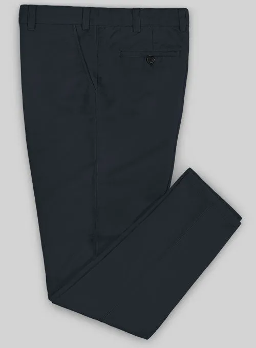 Washed Dark Navy Blue Chinos